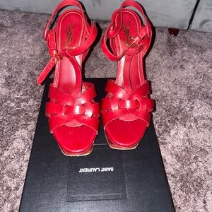 Saint Laurent Tribute Pumps (Rare Red Color)